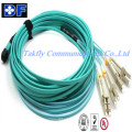 Verde Multimodo MPO / MTP para LC Fibra Óptica Patch Cords 8 Fibras